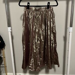 Rose Gold Midi Skirt